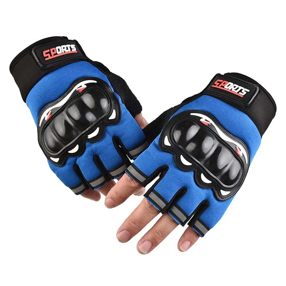 

Shock Absorbed Breathable Man Gloves Hard Knuckles Hand Gloves Riding Fingerless Mittens Half Finger Motorcycle Gloves