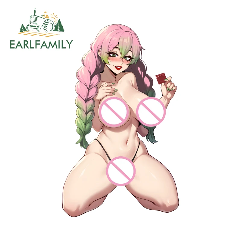 

EARLFAMILY Mitsuri Kanroji автомобильная наклейка интересная окклюзия царапин кемперван ноутбук заднее лобовое стекло ПВХ наклейка водостойкий декор