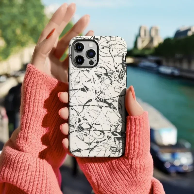 Чехол для телефона с абстрактным искусством Джексона Поллока iPhone 16 15 14 13 12 11 Pro Max