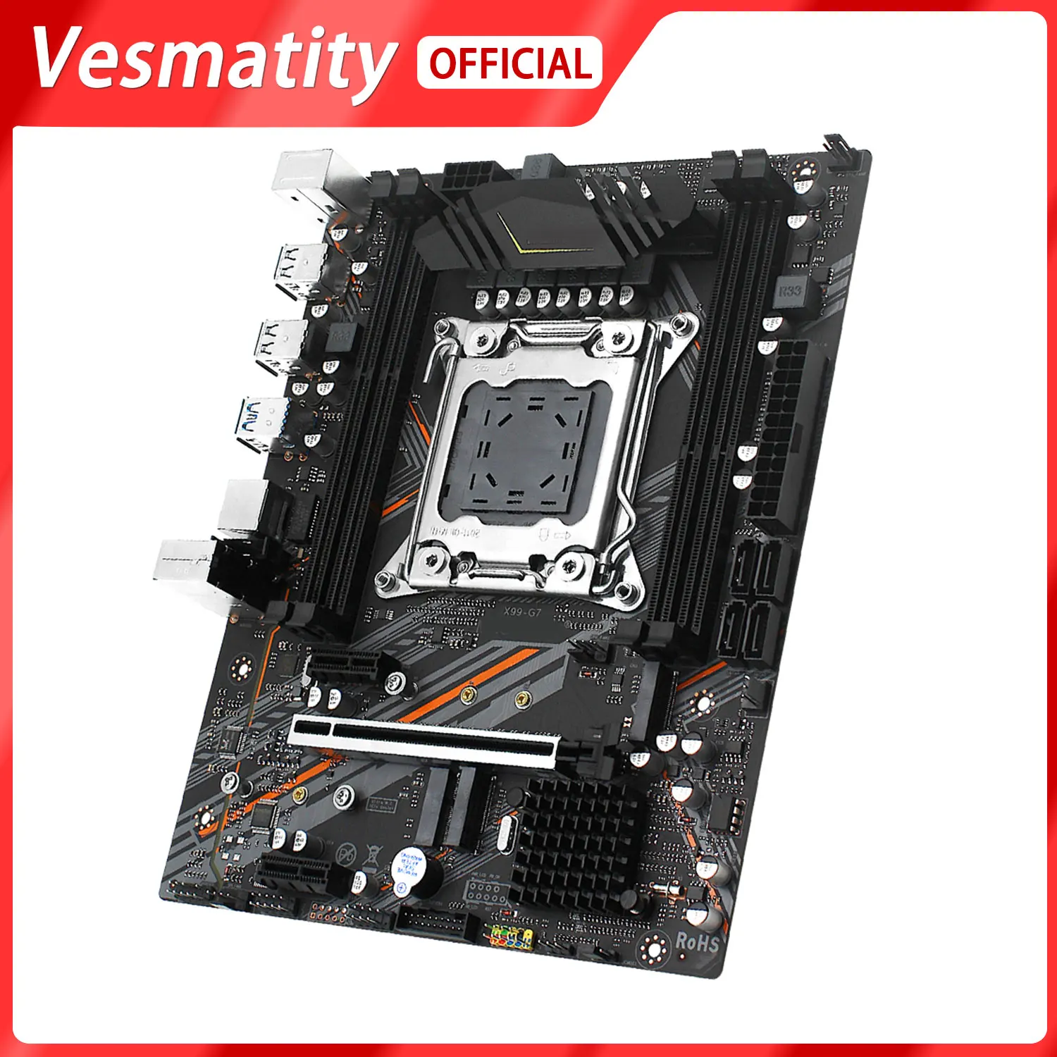 

X99 Motherboard LGA 2011-3 DDR3 ECC/NON-ECC Memory Four Channels Intel Xeon E5 V3&V4 Processor SATA/NVME M.2 x99-G7