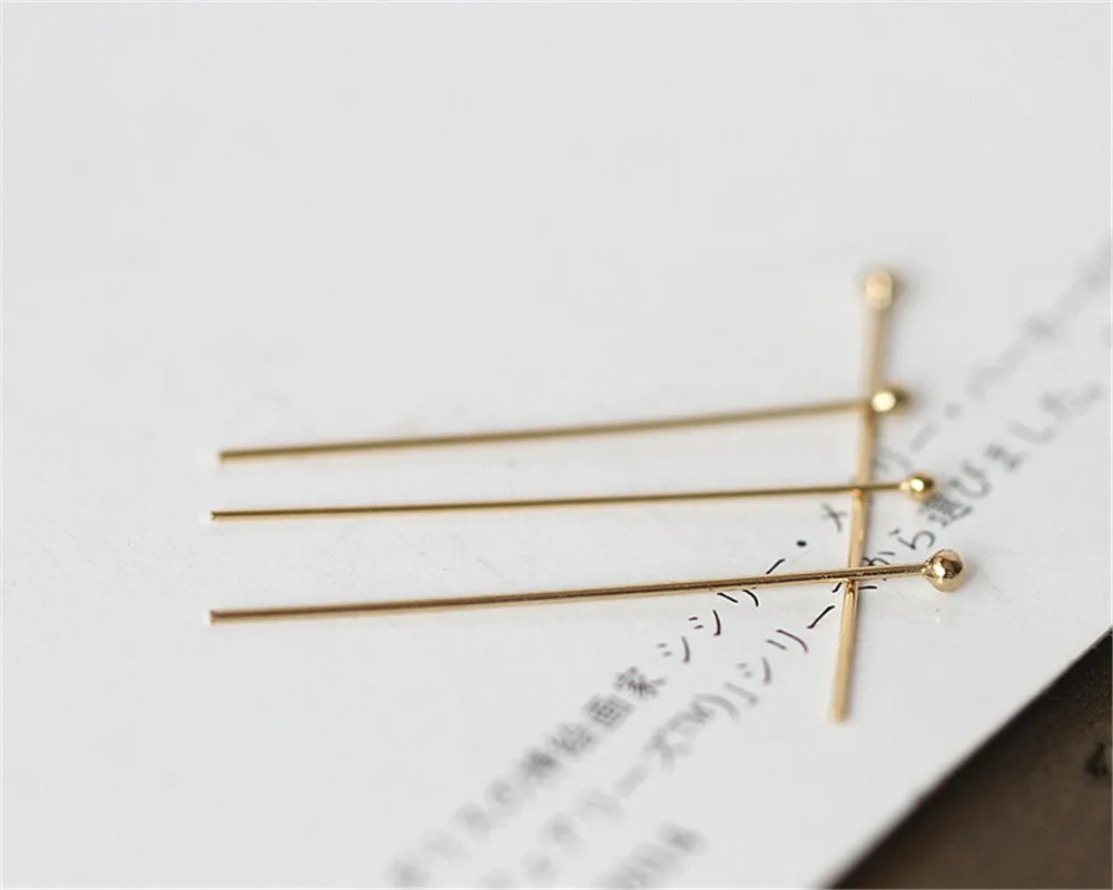 

American 14K Gold Filled round head needle ball needle round needle color preserving DIY accessories needle without folding