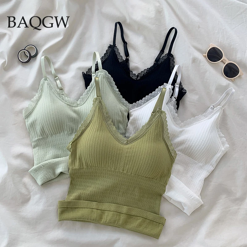 

Женская майка с запахом, летняя кружевная майка, облегающий жилет без рукавов, базовая майка с V-образным вырезом, топы с регулируемыми лямка...