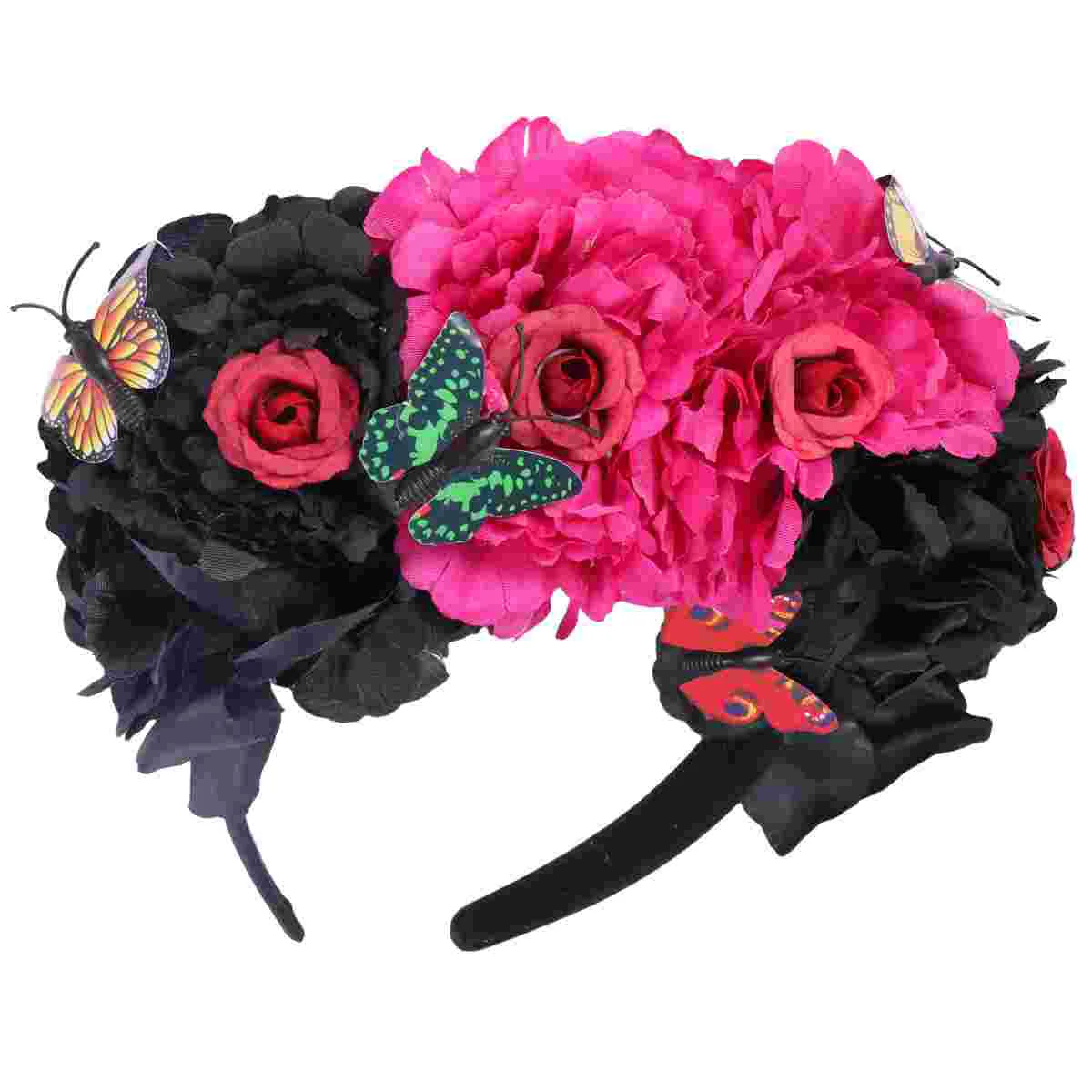 

Flower Headband Garland Wreath Headdress Halloween Festival Floral Wedding Party Women Headwear Headpiece