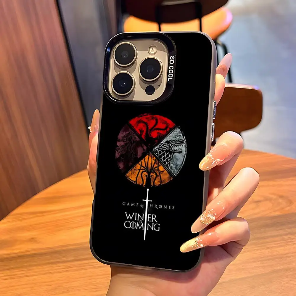 Фото Чехол Valar Morghulis для iPhone 17 Air, 16, 15, 14 Plus, 13, 12, 11 Pro, 7, 8, XS Max, XR, серебристо-черный, с бампером №5