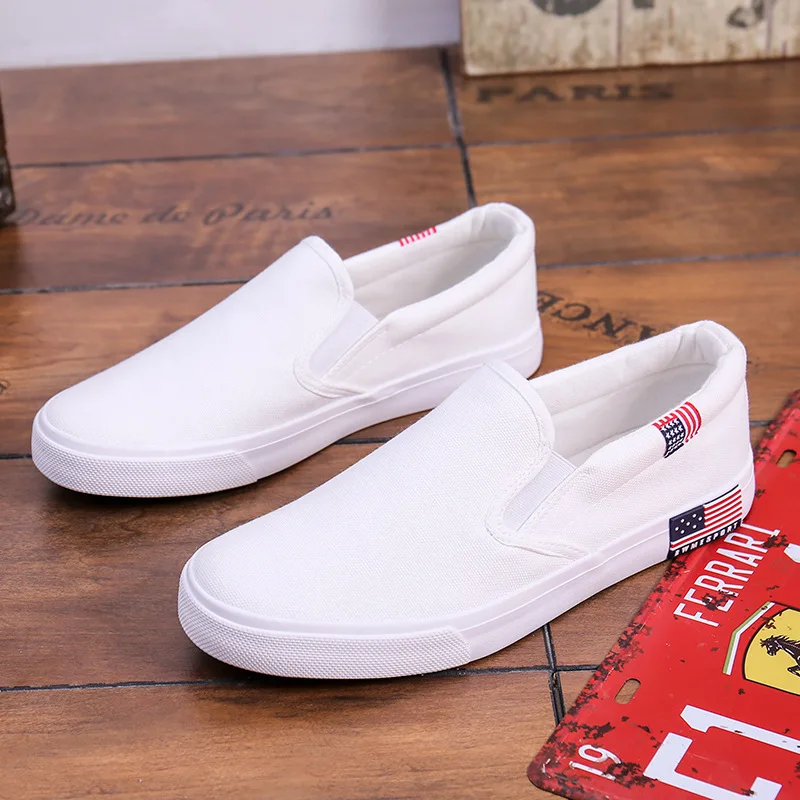 

Canvas Luxury Men Casual Shoes 2023 Mens Loafers Breathable Slip on FlatsMale Vulcanized Shoes White Driving Shoes Plus Size