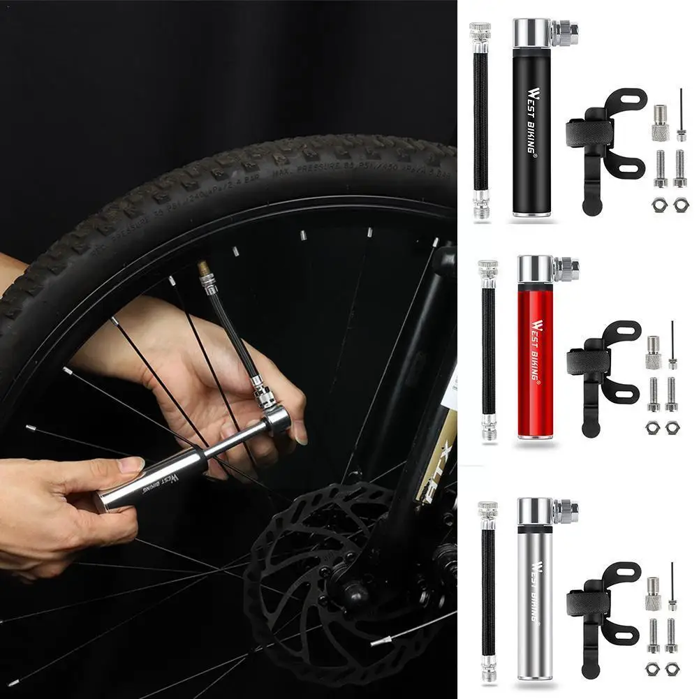 

Alloy Mini Pump For Bike Bicycle Rear Suspension Inflator Portable Aluminum Bicycle Accessories Mtb High Pressure Pump V8O0