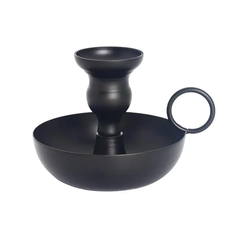 Metal Sturdy Round Base Taper Candle Holder Cup Shape Candlestick Holder For Wedding Party Ornament