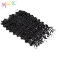 magic synthetic deep wave hair 24 inch bundles crochet braids curly hair extensions water wave ombre blonde for women cosplay