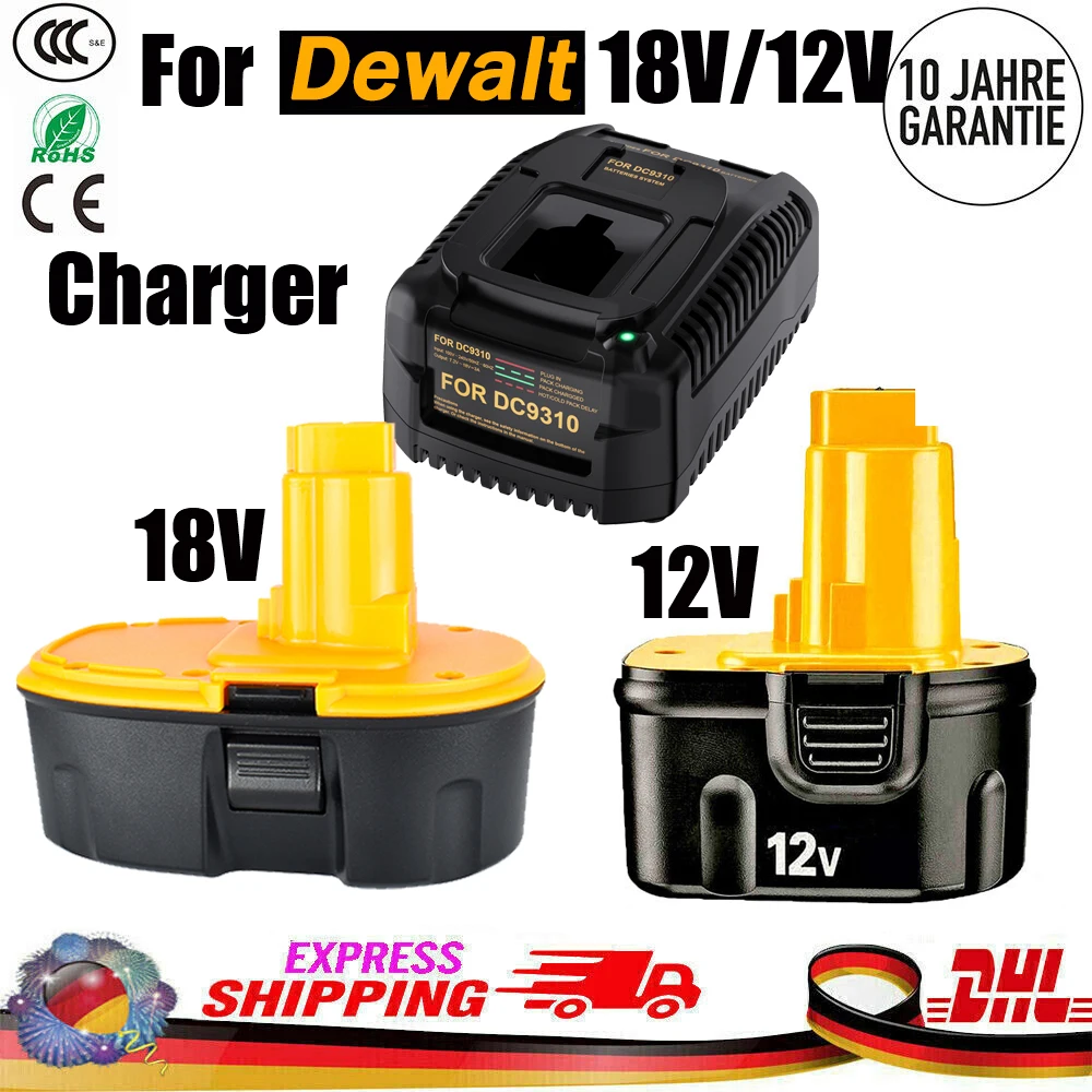 

For Dewalt 12V 18V XRP Ni-MH Battery DC9071 DE9074 DC9096 DW9098 Rechargeable Battery DE9096 Cordless Drill Battery DC9091