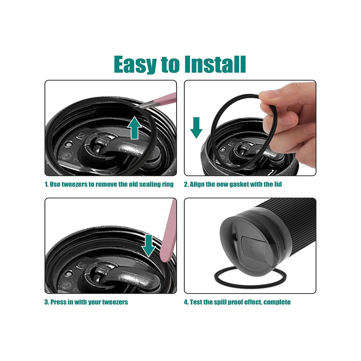 10 шт. резиновые герметичные уплотнения для крышек 16 и 20 унций