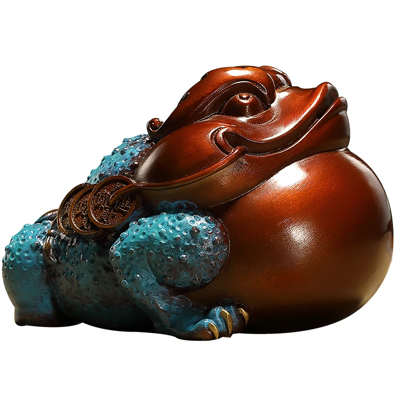 

Copper Three Feet Golden Toad Decoration Study Tea Table Decoration New Store Opening-up Housewarming Gifts Office Decorations