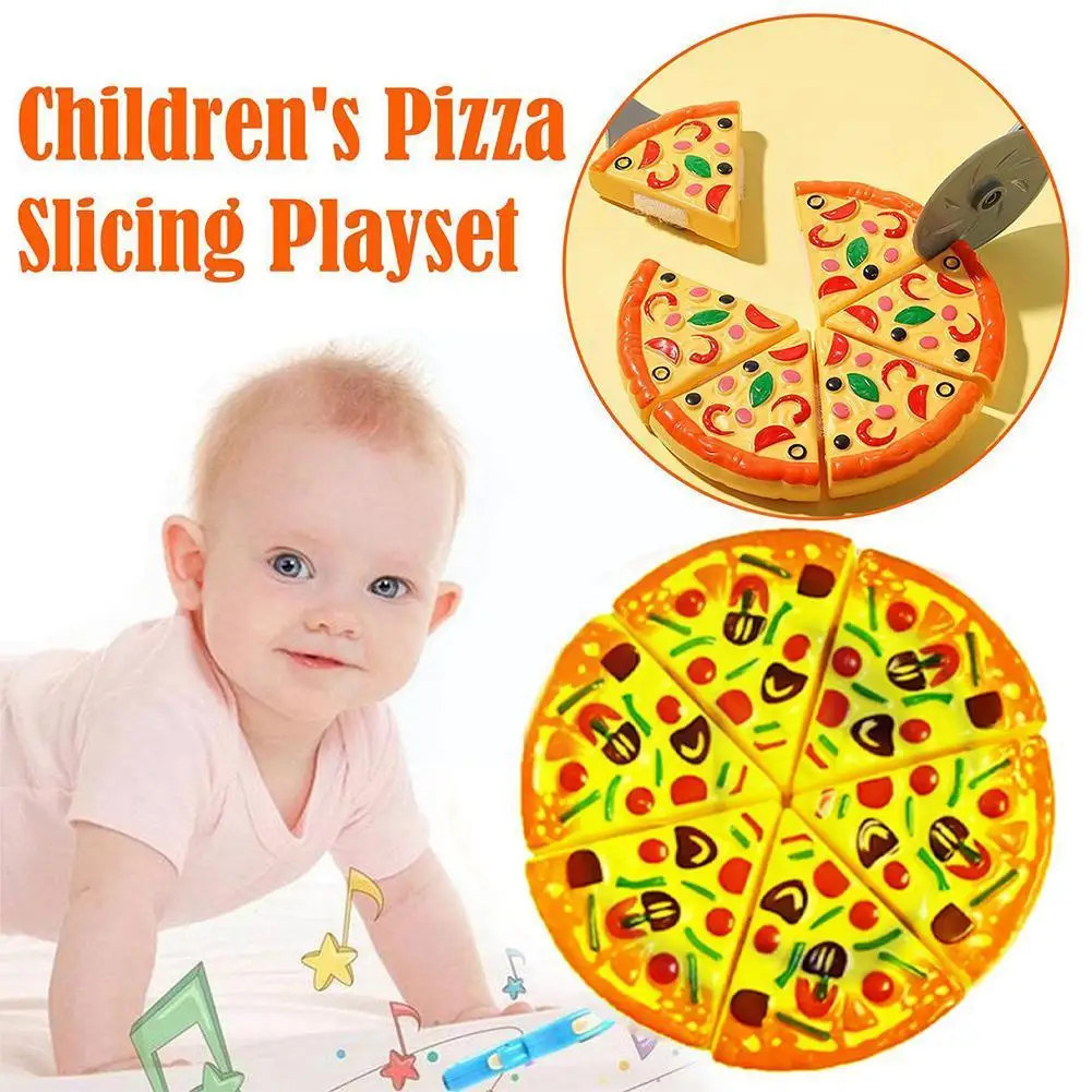 

Cutting Pizza Kitchen Toy Plastic Cook Food Pretend Play House Educational Toys Simulation Tableware Gift Toys For Children V2W6