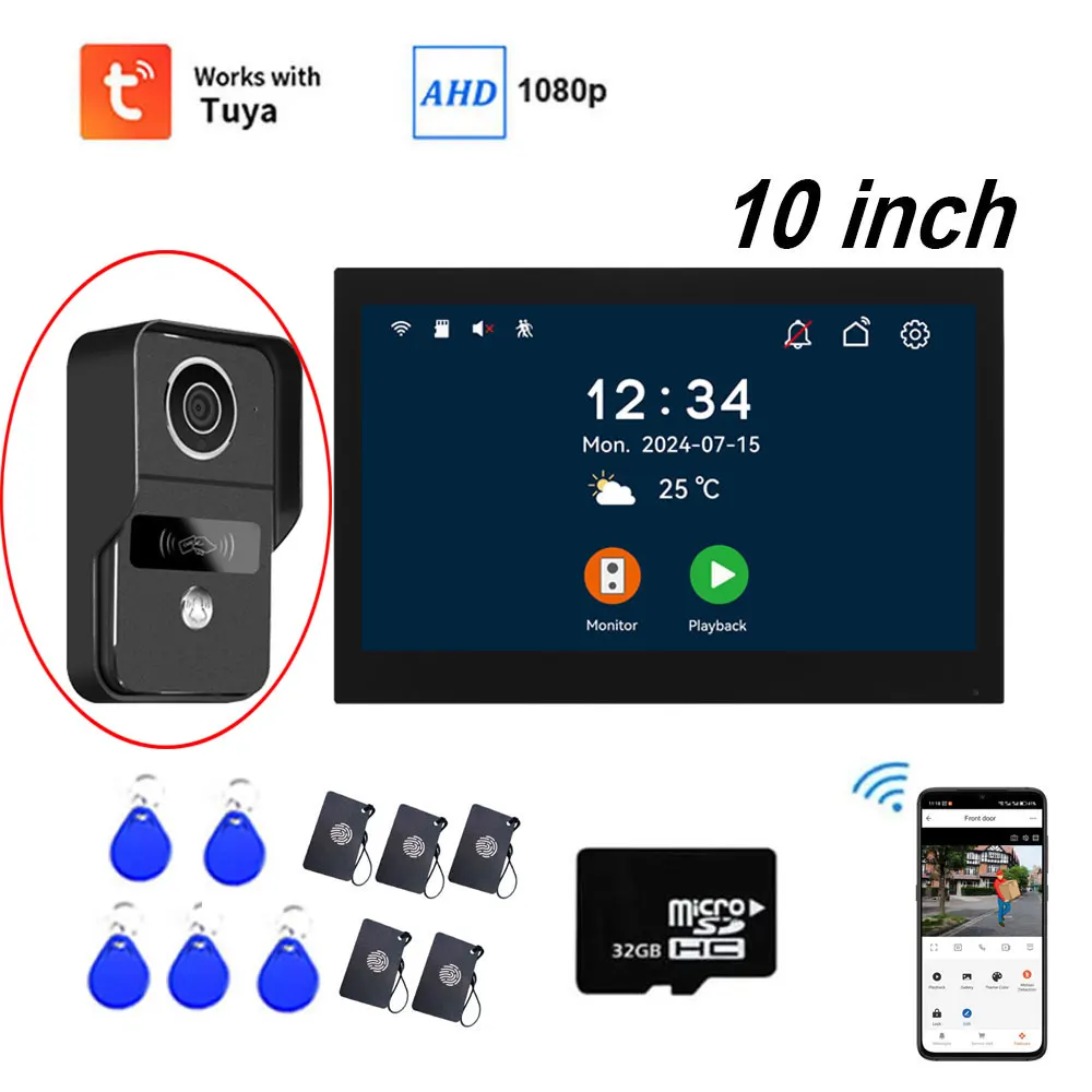 

HSmartcam 2-проводной видеодомофон 7 дюймов 1080P