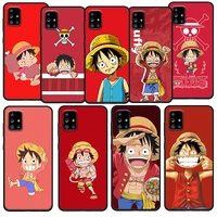 one piece red luffy for samsung galaxy a72 a71 a52 a51 a73 a53 a32 a12 a21s 5g silicone soft black phone case cover capa