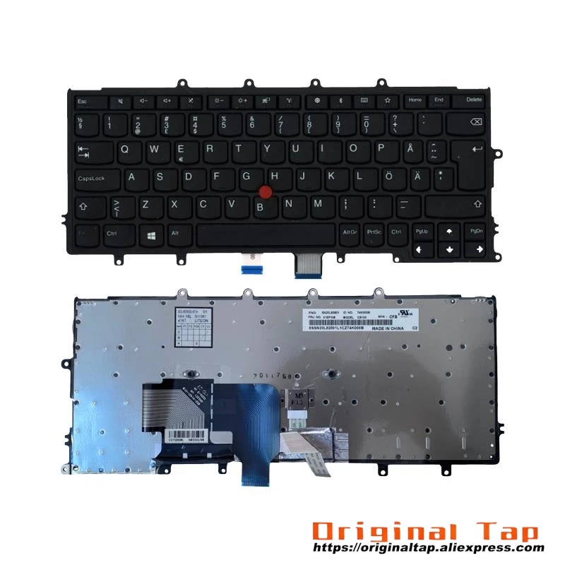SE шведская финская клавиатура для Lenovo Thinkpad X270 A275 01EN573 01EP049