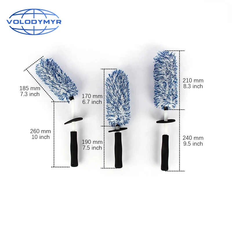 

Volodymyr Car Hub Brush Microfiber Soft Blue Black Pink 1pcs for Automotive Interior Washing Cleaning Car Tire Auto Dashboard