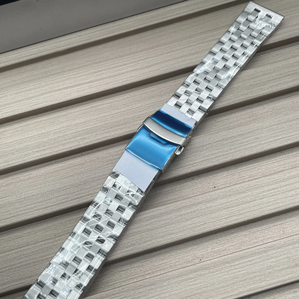 20MM*220MM No Logo Stainless Steel Bracelet 316L Watch Strap Butterfly Folding Buckle Repair Replacement Tool