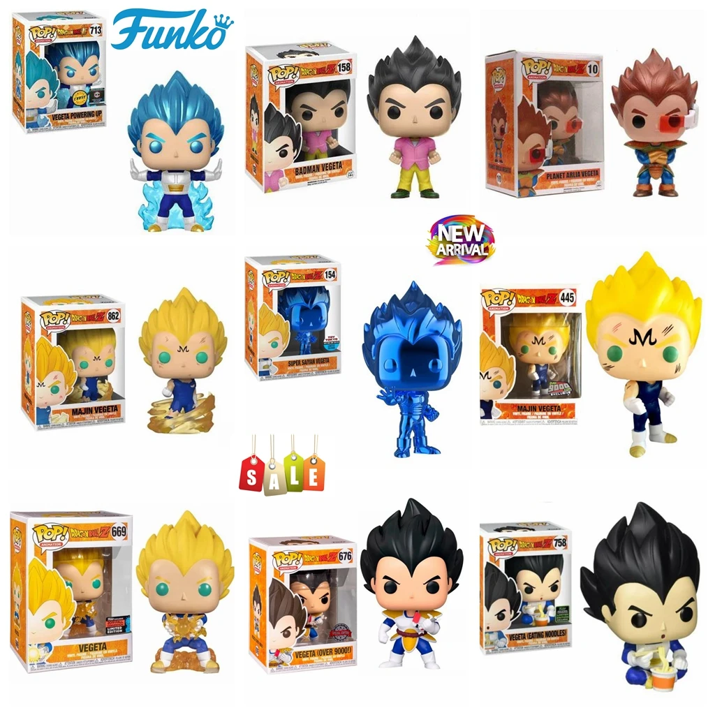 Виниловые фигурки Funko POP Dragon Ball SUPER SAIYAN VEGETA 154 # MAJIN 862 445 669 676 10 758 814 156 игрушечные