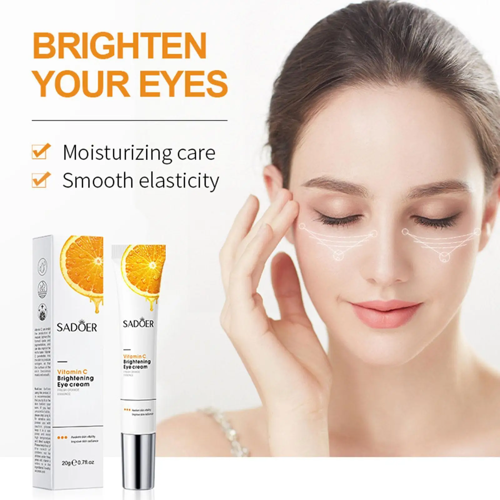 

Отбеливающий увлажняющий крем для кожи вокруг глаз, с витамином C, 20 г