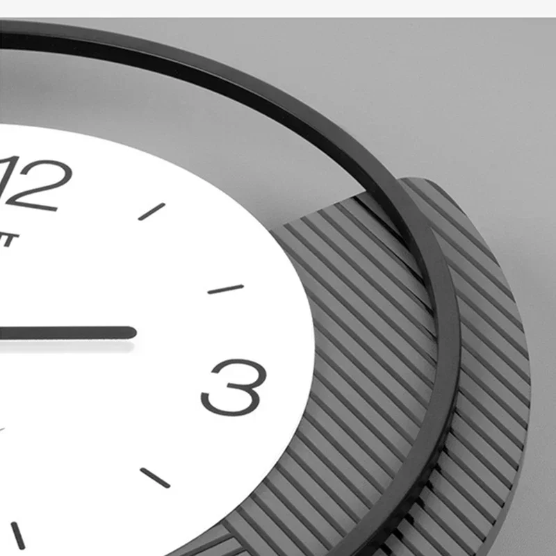 Скандинавские круглые настенные часы для дома бесшумные поворотные