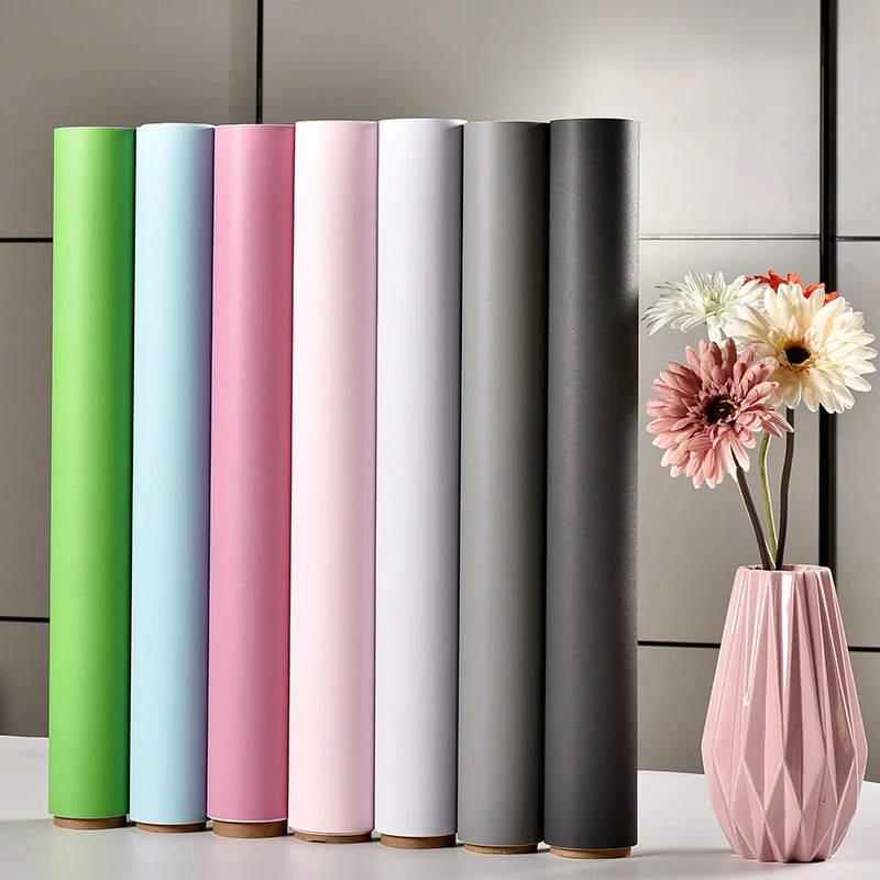 

Nordic Wall Stickers Simple Aesthetic Living Bedroom Decoration DIY Waterproof Home Modern Solid Color Self Adhesive Wallpaper