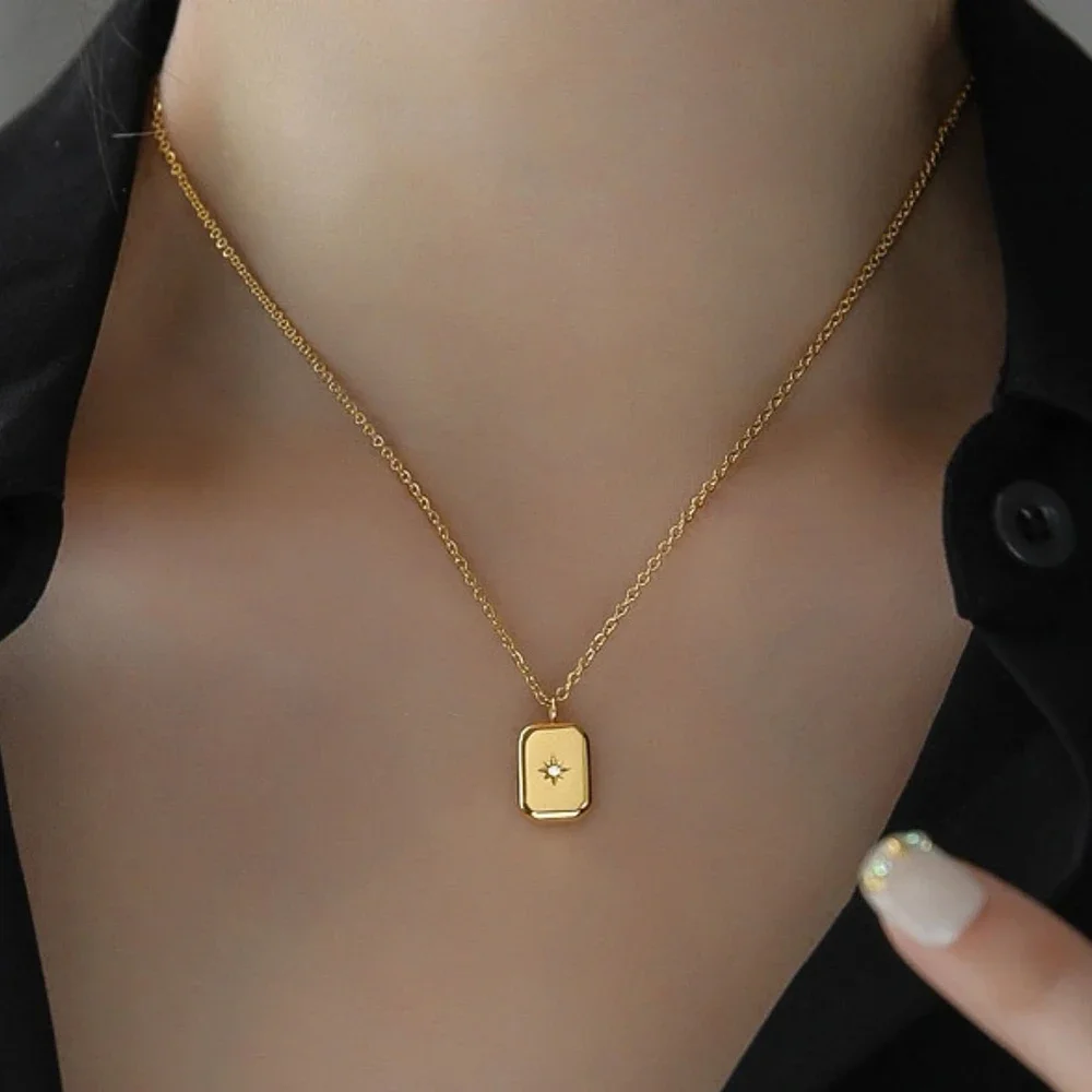 Ожерелье с подвеской в виде толстого креста стиле ретро