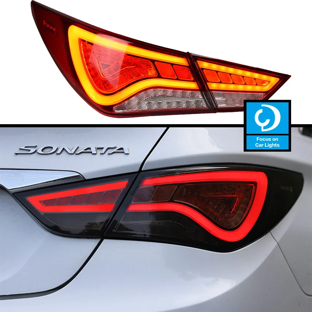 

Задний фонарь для Sonata 8 2011-2015, светодиодный задний фонарь DRL, ходовой сигнал, стоп-сигнал, задний фонарь для парковки, освещение для дома