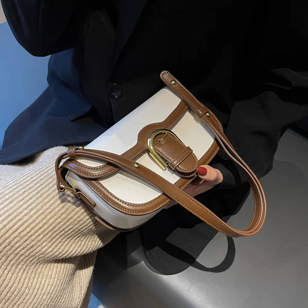 

Burminsa 3-слойные седельные сумки через плечо для женщин 2023 Тренд Роскошная дизайнерская маленькая сумка через плечо Квадратная женская сумочка из искусственной кожи