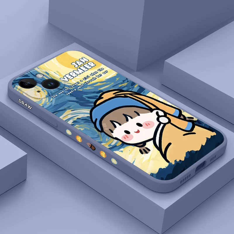 Чехол для телефона с абстрактной девушкой iPhone 15 14 13 12 11 X XR XS SE2 SE2020 8 7 6 6S Plus Pro Max Mini