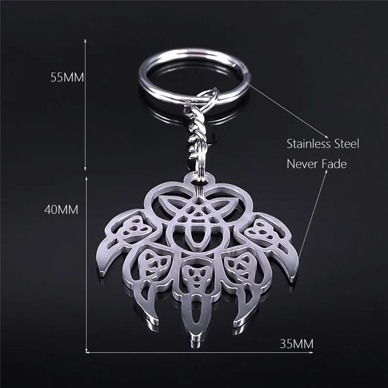 Брелок для ключей из нержавеющей стали серебристого цвета