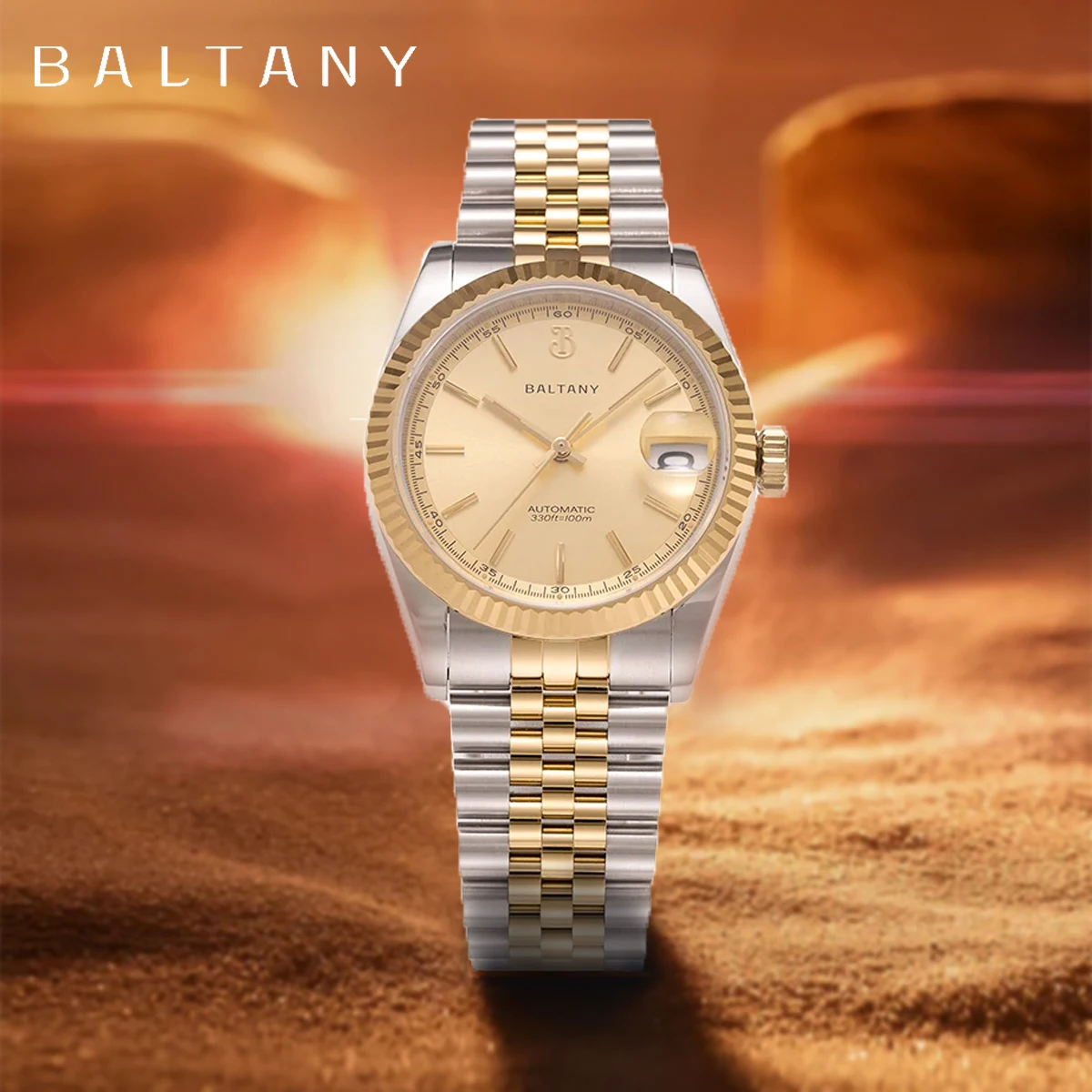 Baltany Retro36MM NH35 мужские автоматические механические часы из нержавеющей стали