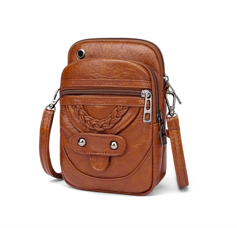 Portable  Purses and Handbags Mini Crossbody Bag Vintage Ladies Flap Bag Fashion Shoulder Bag Mobile Phone Purse