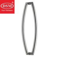 Polishing Mirror Entrance Door Pull Handle SUS304 Grade Stainless Steel Round Bar Glass Doors Pulls PA-120