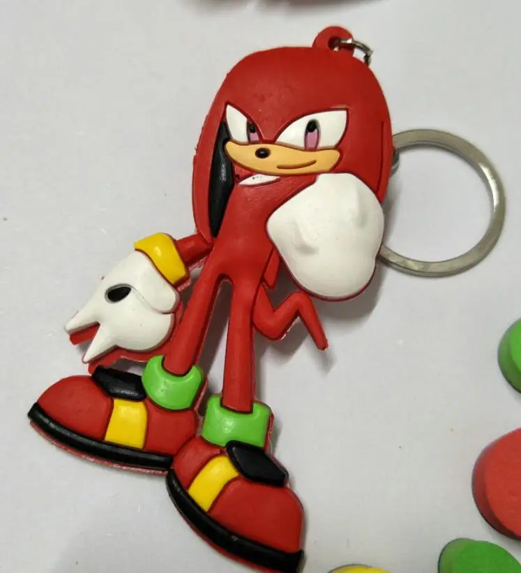 Игрушечная фигурка супер Sonic Knuckles Tail Hedgehog аниме брелок игрушки сумка подвески
