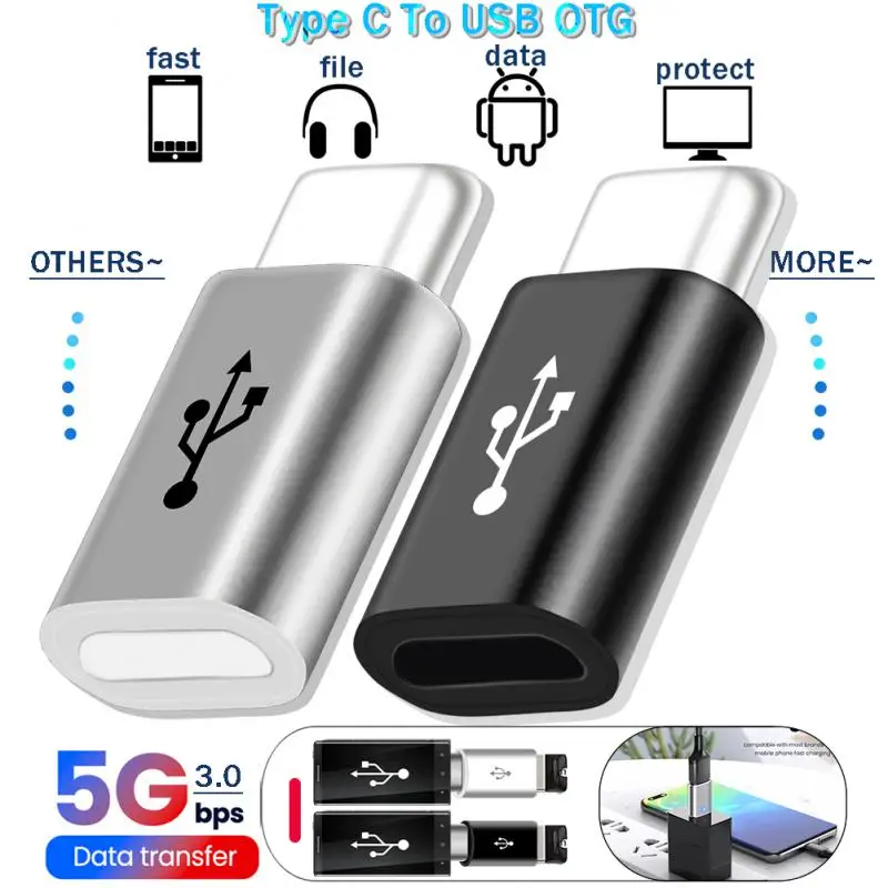 

5 PCS Portable Small Micro To USB-C Type-C USB 3.1 Data Charging Adapter General For Phone Tablet Phone Accessories For Xiaomi