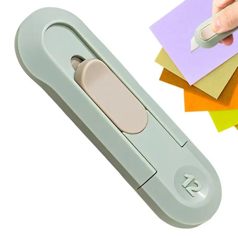 

Utility Knife Auto-Retract Mini Portable Box Cutter Multi-function Pocket Knives Express Envelope Open Tool Stationery Art Tool