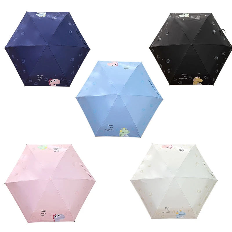 

Mini Umbrella Children Dinosaur Pattern Pocket Anti-UV Umbrella Windproof Umbrellas Compact Rain Children Umbrella