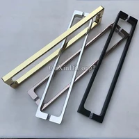304 Stainless Steel Precision Casting Solid Base Bathroom Sliding Door Handles Office Shopping Mall Shower Glass Door Handles