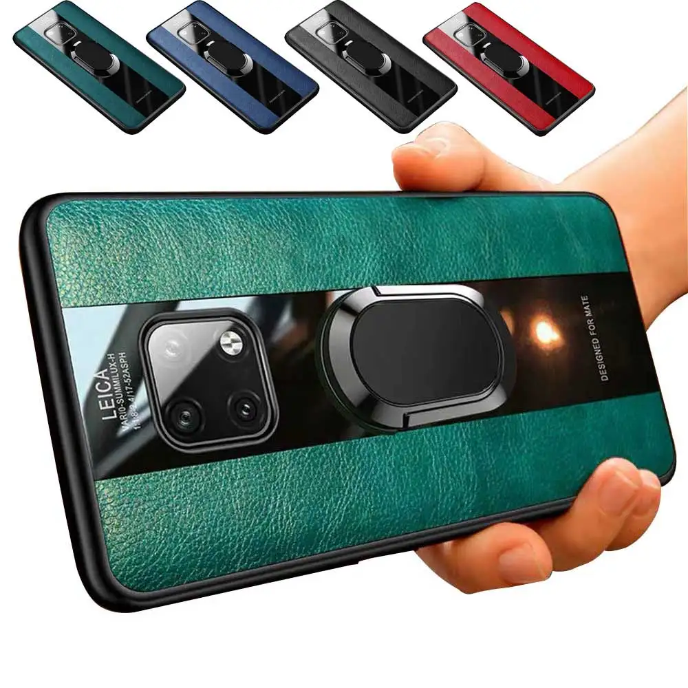 

Coque Honor Magic 5 4 3 Pro Phone Case Back Leather Case Cover Ring Bracket Capa