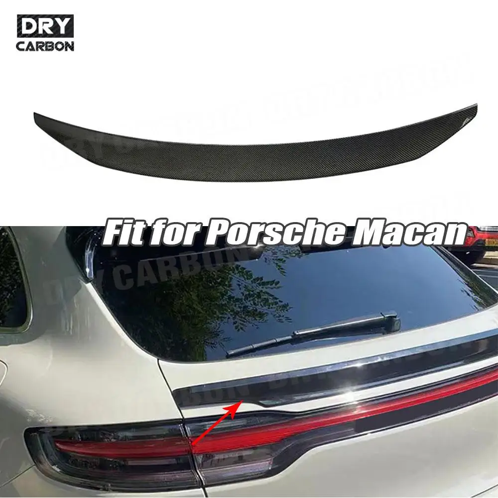 

Спойлер для заднего багажника из углеродного волокна для Porsche Macan 2014 2015 2016 2017 2018 ABS, спойлер для багажника, аксессуары для кузова автомобиля