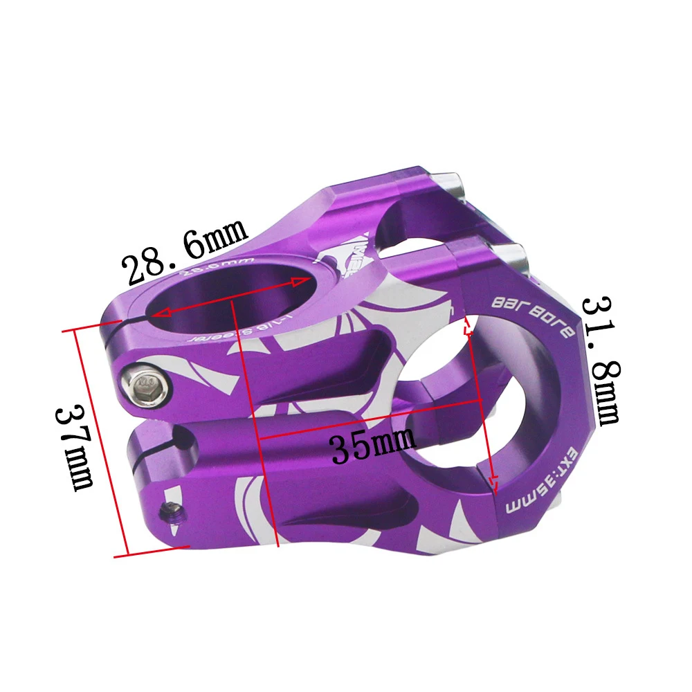 

Mountain Bike Handlebars Purple Skeleton Risers Speedy Ultra Short Handlebars 31.8*35mm Bike Accessories