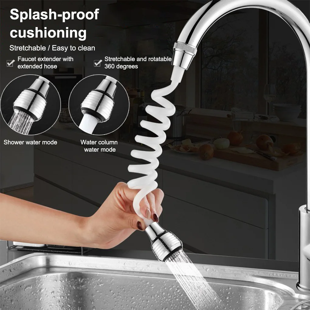 

Plastic Water Tap Extension Leakproof Splashproof Universal 2 Gear Indoor Household Toilet Faucet Extender Accessories