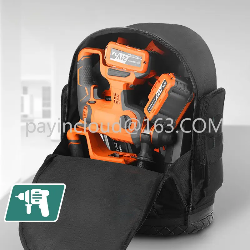 Greener Large Backpack for Tools Bag Repair Organizer Electrician Kit Hand Tools Workpro Shoulder Canvas Thicken Wear-resistant