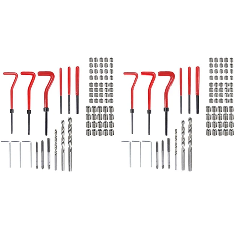 

75 Pcs Thread Repair Tool Set Screw Thread Inserts For Restoring Damaged Metric Thread Repair Kit