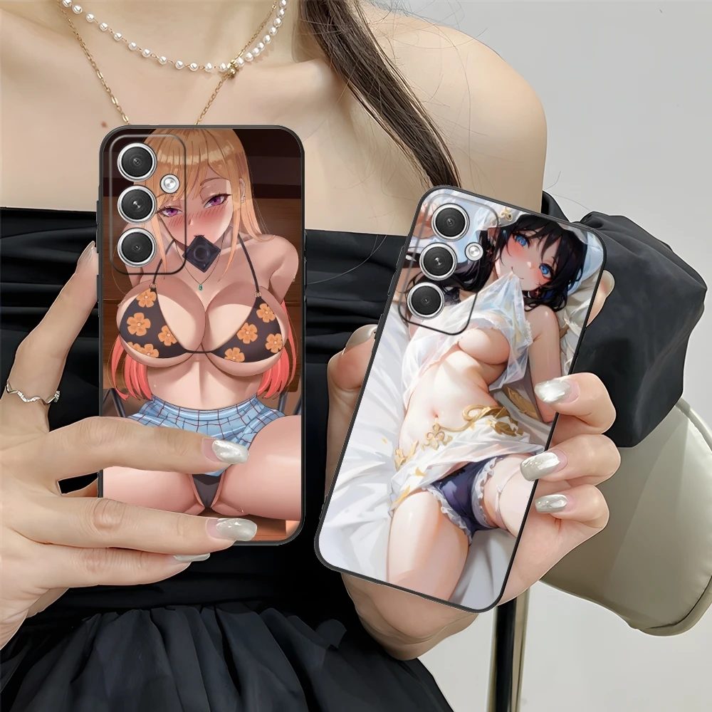 Милый чехол для мобильного телефона Waifu Hentai Samsung M55 35 15 54 34 14 33 23 13 42 32 22 F55 12 черный
