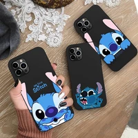 cute stitch and angel phone case silicone soft for iphone 13 12 11 pro mini xs max 8 7 plus x 2020 xr cover