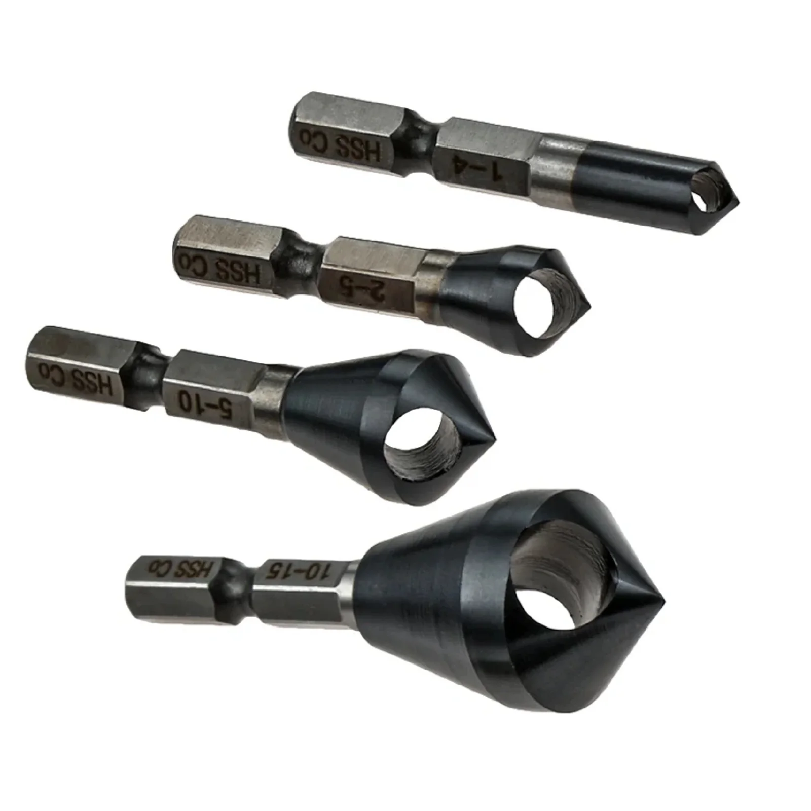 

Набор сверл с зенковкой, 4 шт., HSS, фреза для снятия заусенцев, 90 градусов, фреза для снятия фаски (1-4 2-5 5-10 10-15) для дерева, металла