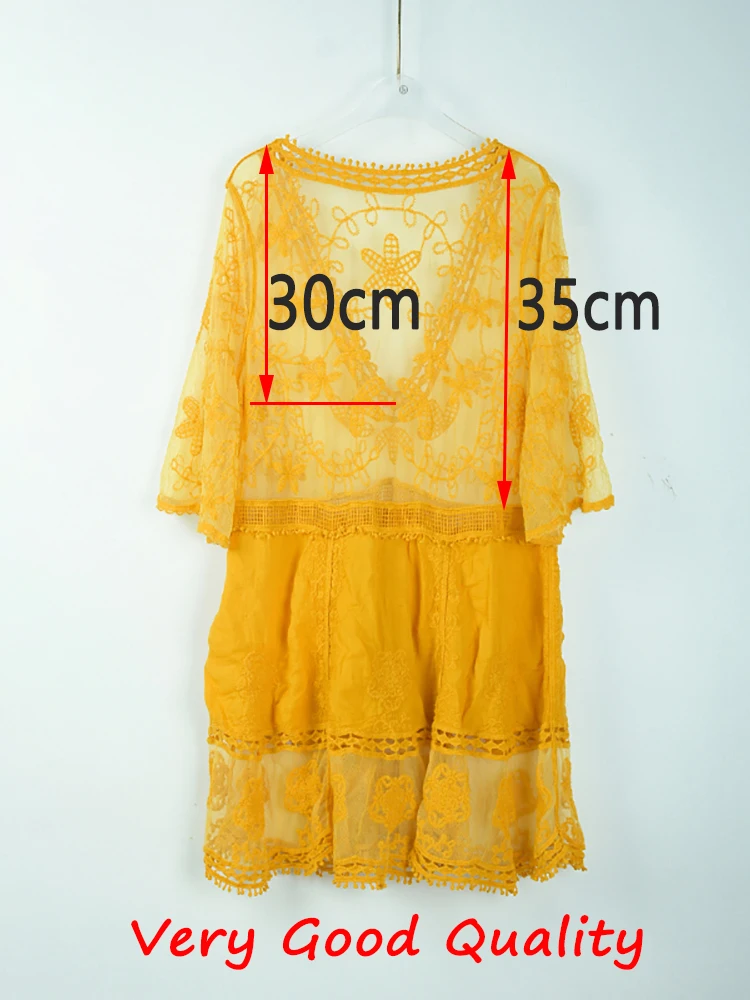 Fitshinling пляжная туника в стиле бохо с глубоким V-образным вырезом прозрачная