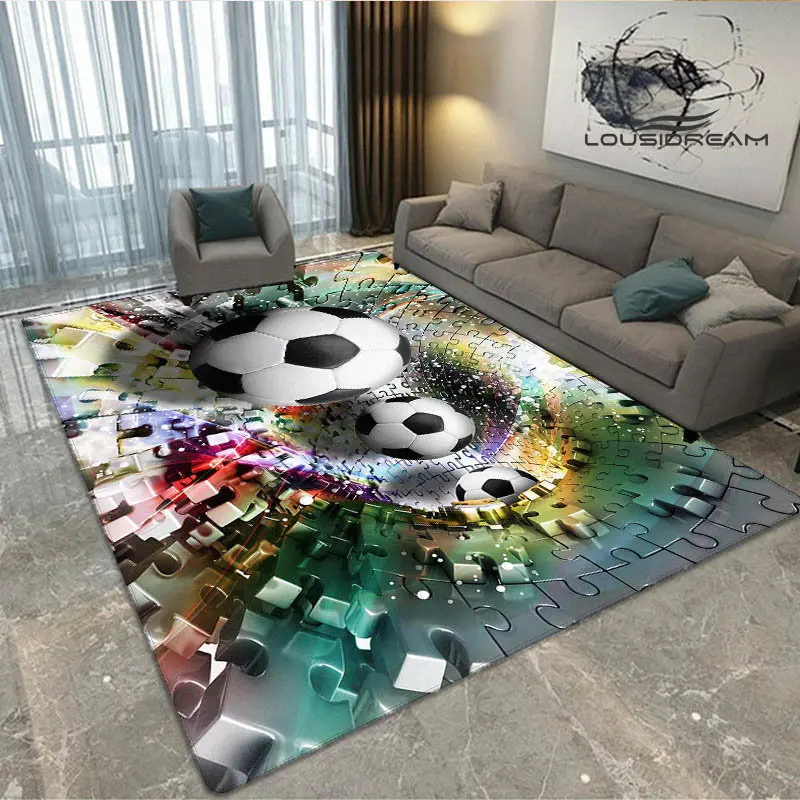 

3D football football stadium printed carpet yoga mat living room bedroom beautiful carpet non -slip door pad birthday gift