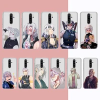 demon slayer uzui tengen phone case for samsung s20 s10 lite s21 plus for redmi note8 9pro for huawei p20 clear case